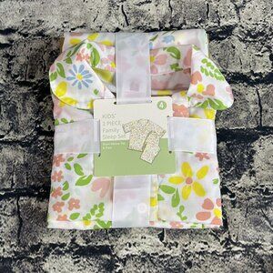 Family Sleep Kid's Girl's 4 Floral 2-Pc Short Sleeve Top & Pant PJ Set